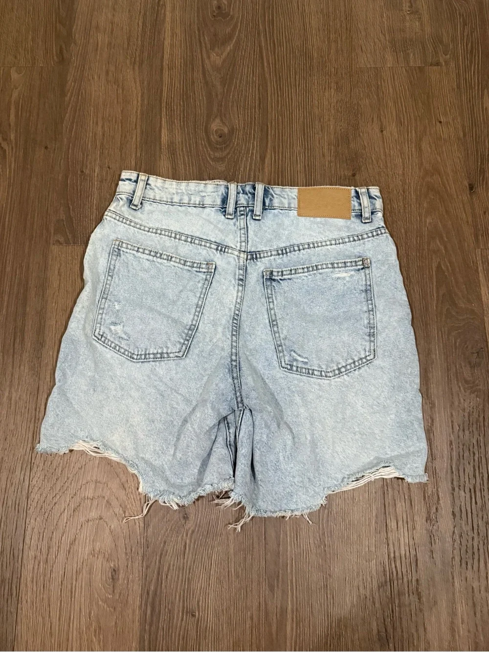 Cotton On Light Blue Distressed Denim Shorts